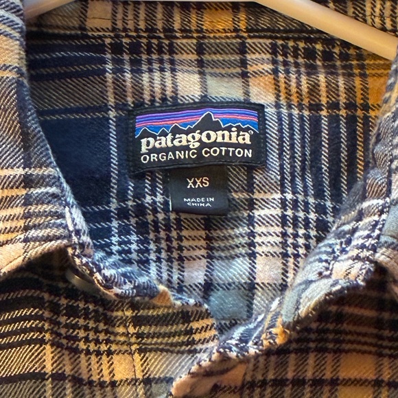 Cotton Flannel Shirt Men’s XXS Blue Yellow Plaid Button Down STY54020 FA18 - Picture 5 of 5